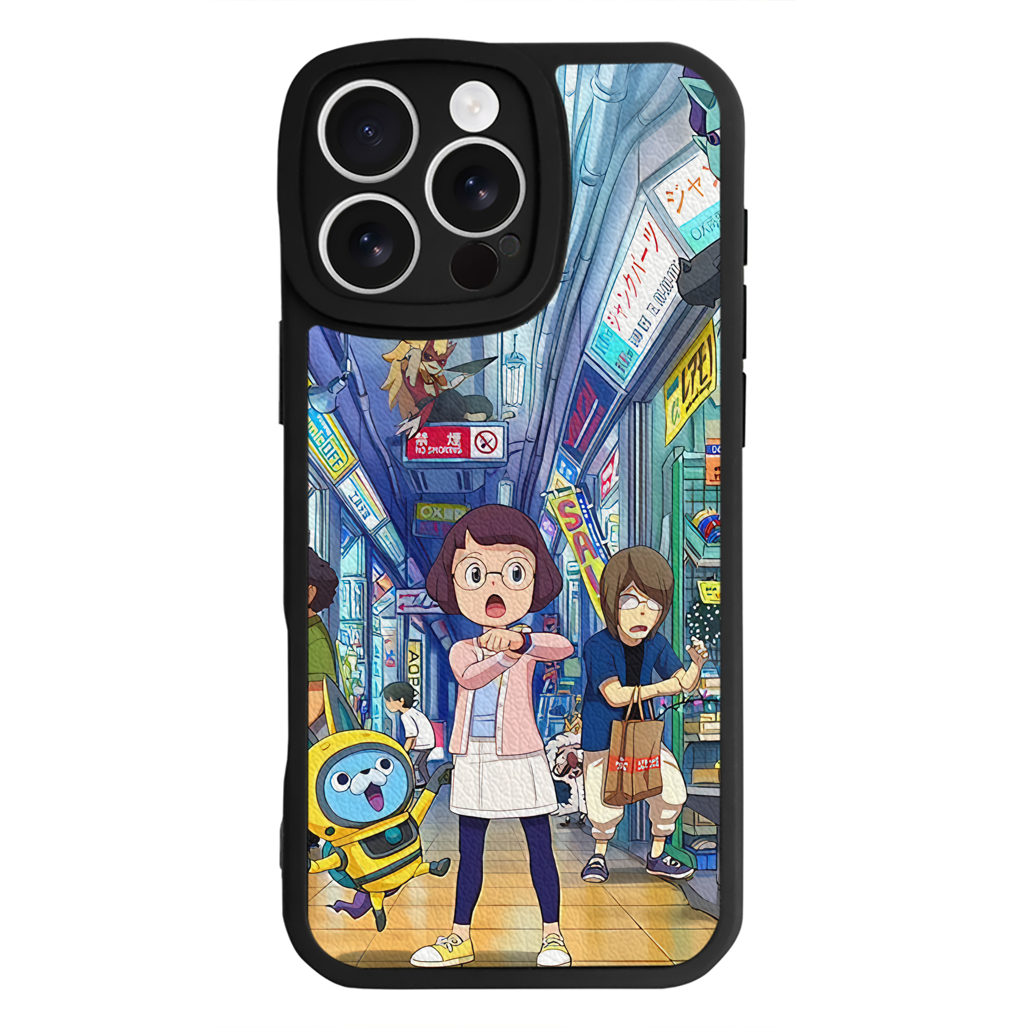 （画像用） 妖怪ウォッチ Yo-kai Watch 【iPhone 16シリーズ対応】シリコンスマホケース（レザー調） 材質：シリコン